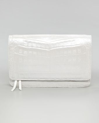  Crocodile Wallet On Chain White Pearl 