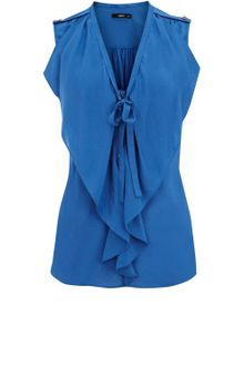 Oasis Oasis Sleeveless Viscose Shirt - Lyst