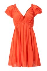 Pussycat Pleated Wrap Vneck Dress