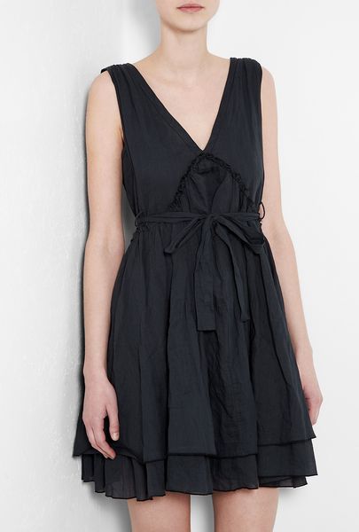 See By Chloé Dark Grey Dress in Black (grey) - Lyst