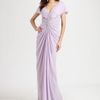 Tadashi Shoji Silk Chiffon Gown in Purple (lavender) - Lyst