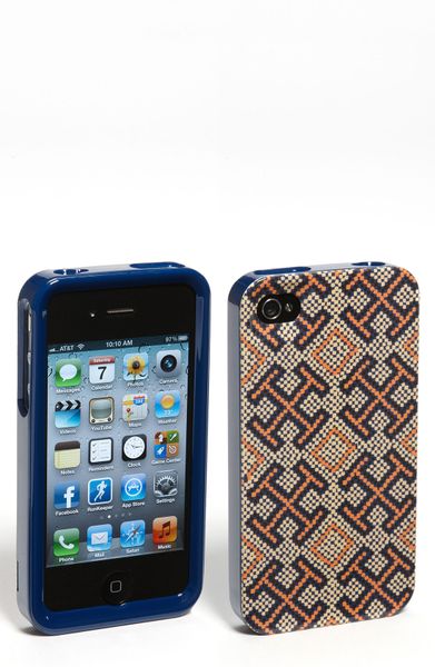 Tory Burch Iphone 4 4s Case in Brown (navy multi) - Lyst