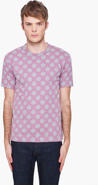 Comme Des Garçons Pink Dot Jersey Tshirt in Pink for Men - Lyst