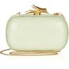 Diane Von Furstenberg Lytton Sequined Leather Box Clutch in Green (mint) - Lyst