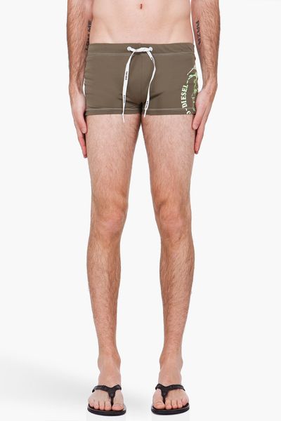 Diesel Olive Aloha Swim Shorts in Green for Men (olive) - Lyst