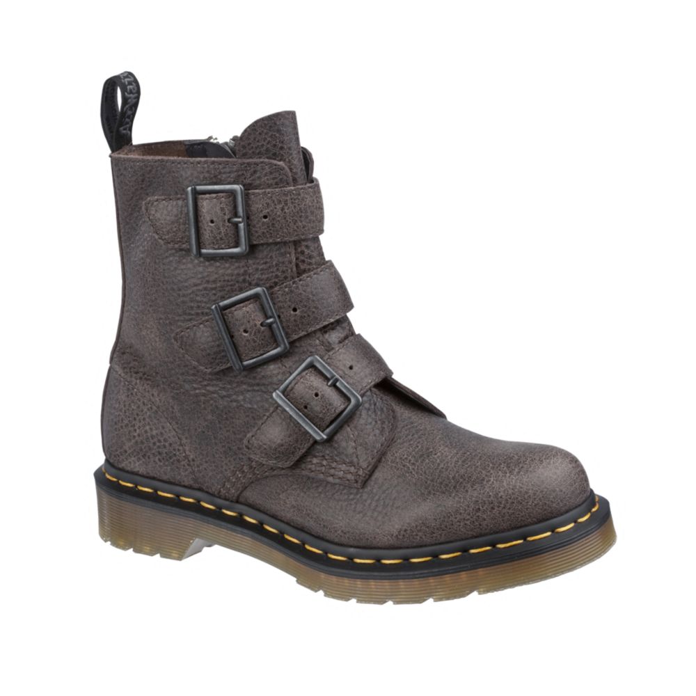 Dr. Martens Blake 3 Strap Buckle Boots in Gray (grey) Lyst