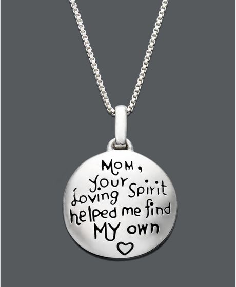 Eci Sterling Silver Mom Pendant in Silver - Lyst
