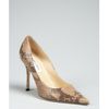 Jimmy Choo Nude Snake Print Leather Lilac Point Toe Pumps in Beige (nude) - Lyst