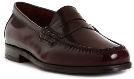 Johnston  Murphy Pannel Penny Loafers in Brown for Men (burgundy ...