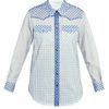 Marc Jacobs Ginghamprint Organza Shirt in Blue - Lyst