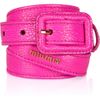 Miu Miu Stringrayeffect Leather Skinny Belt in Pink - Lyst