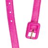 Miu Miu Stringrayeffect Leather Skinny Belt in Pink - Lyst