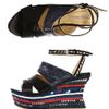 Opening Ceremony Jungle Wedge Sandals in Multicolor (black) - Lyst