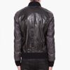 Pierre Balmain Black Leather Bomber Jacket in Black for Men - Lyst