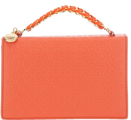 Stella Mccartney Handle Clutch in Orange - Lyst