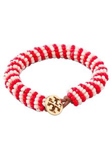 Tory Burch Dual Color Logo Beaded Bracelet - Lyst