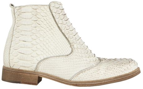 Allsaints Serpent Chelsea Boot in White (vintage chalk) - Lyst