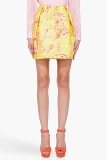 Carven Yellow Bubble Print Skirt - Lyst