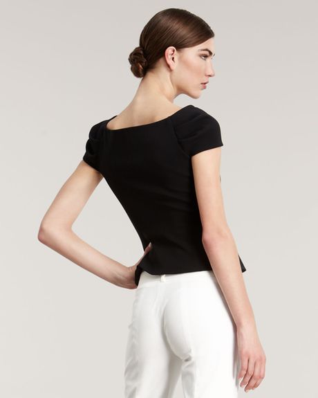 Dior Bowfront Capsleeve Jacket in Black - Lyst