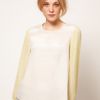 French Connection French Connection Sequin Sleeved Top in White - Lyst