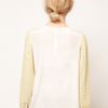 French Connection French Connection Sequin Sleeved Top in White - Lyst