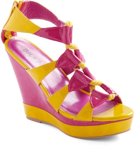 Modcloth Summer Splendor Wedge in Multicolor - Lyst
