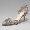 Oscar De La Renta Embellished Tweed Dorsay in Gray (anthracite) - Lyst
