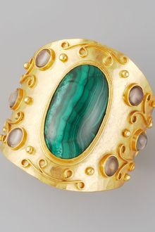 Stephanie Anne Malachite Cuff - Lyst