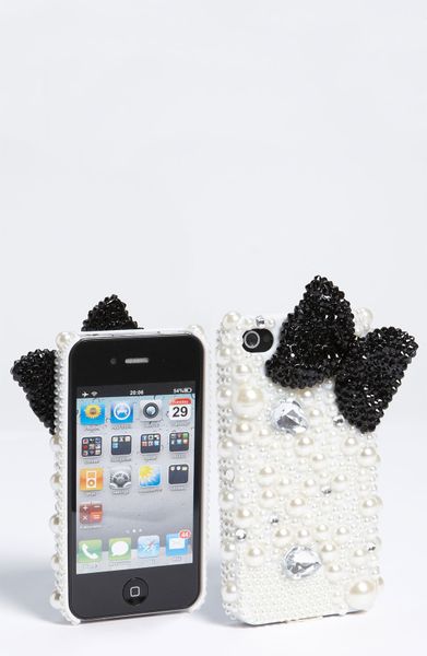 Tasha Bow and Pearl Iphone 4 4s Case in Black (black and white) - Lyst