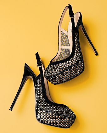  Suede & Crystal Slingback 