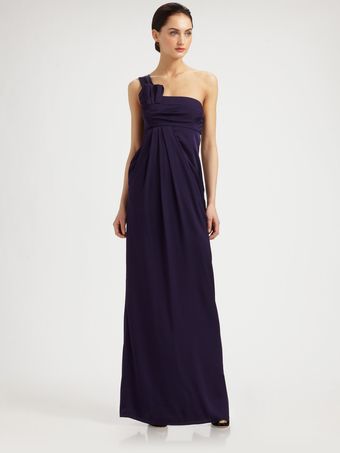  Oneshoulder Silk Gown 