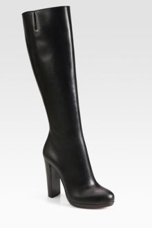 Christian Louboutin Leather Knee High Boots - Lyst