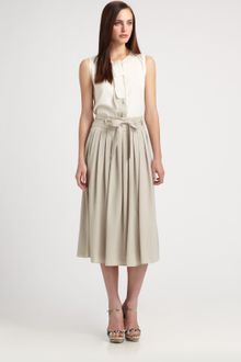Elie Tahari Frida Pleated Skirt - Lyst