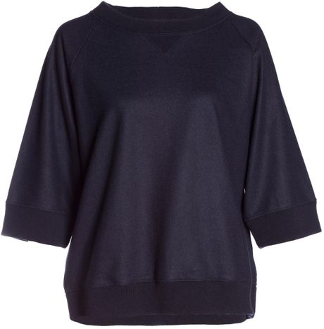 Jil Sander Jil Sander Cruise Womens Crew Neck Tshirt Pullover in Blue (navy) - Lyst