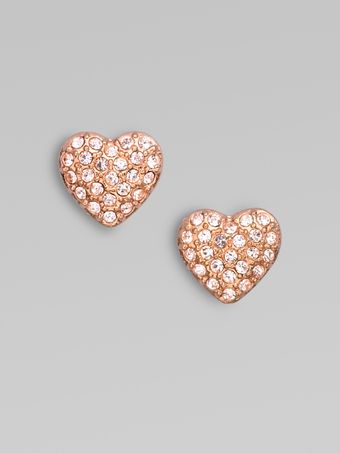  Pavé Heart Stud Earrings 