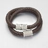 Michael Kors Stone Accented Plaited Wrap Leather Bracelet in Brown (chocolate) - Lyst