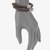 Michael Kors Stone Accented Plaited Wrap Leather Bracelet in Brown (chocolate) - Lyst