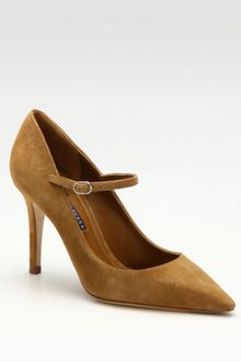 Ralph Lauren Collection Suede Mary Jane Pumps - Lyst