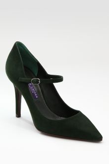 Ralph Lauren Collection Suede Mary Jane Pumps - Lyst