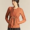 Rick Owens Rick Owens Womens Canvas and Calfskin Patch Jacket in Orange (coral) - Lyst