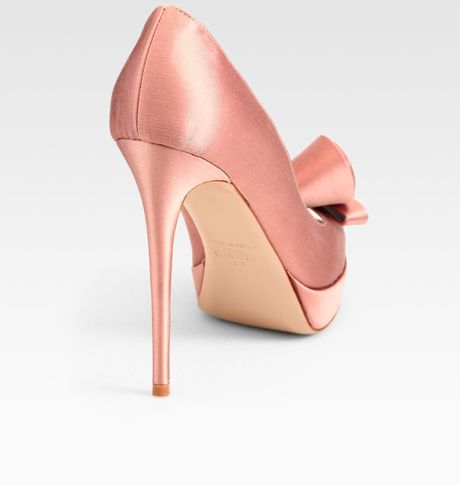 blush heels with bow