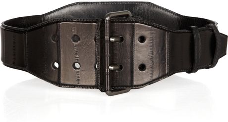 Alexander Wang Wide Eel Waist Belt in Black - Lyst