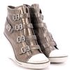 Ash Ash Thelma Clay Nappa Trainer in Gray (silver) - Lyst
