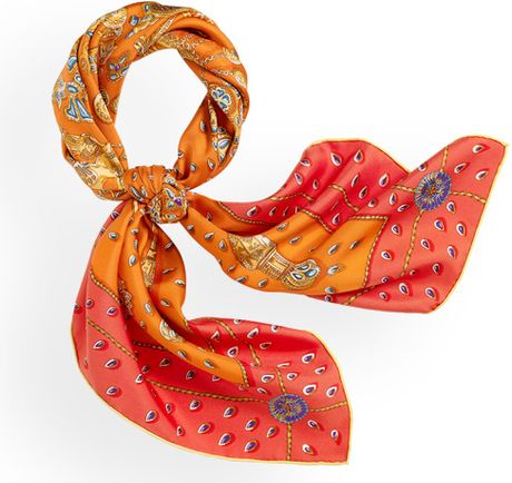 Hermes Trésors Retrouvés Scarf in Blue - Lyst