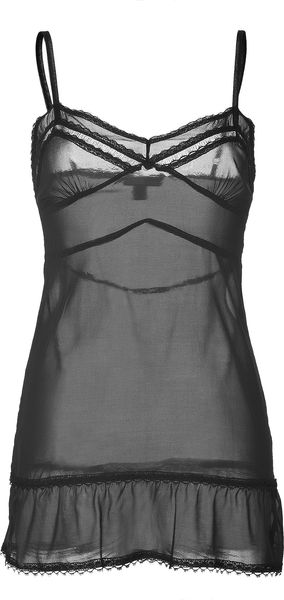 Kiki De Montparnasse Black Stretch Silk Slip Dress Mini Maiden - Lyst