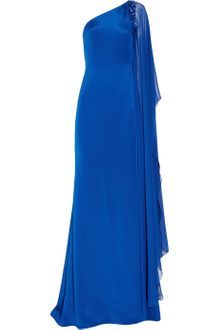 Notte By Marchesa Crystalembellished Silksatin Gown - Lyst