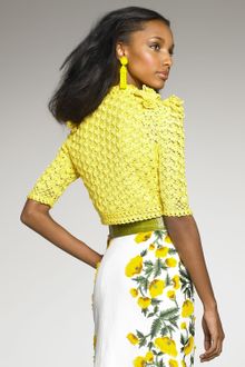 Oscar de la Renta Crocheted Bolero - Lyst
