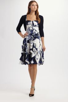 Oscar de la Renta Cashmeresilk Bolero Sweater - Lyst