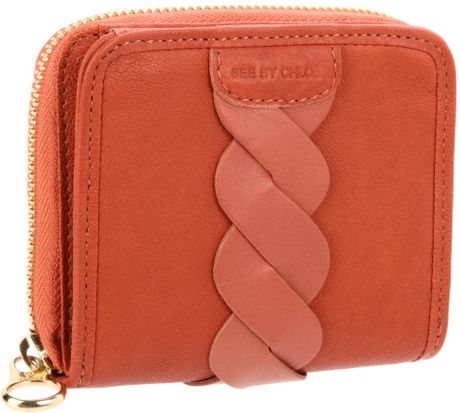 See By Chloé See By Chloe Twirl Wallet Zipper in Red (terracotta) - Lyst