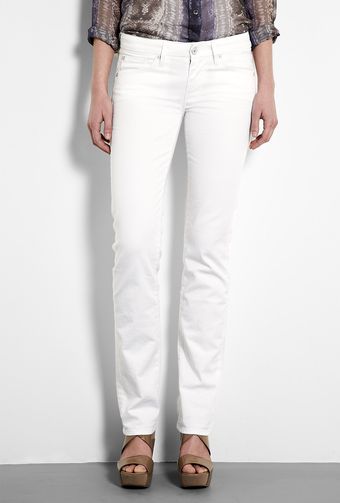 7 For All Mankind Sealbay White Kimmie Straight Leg Jean - Lyst